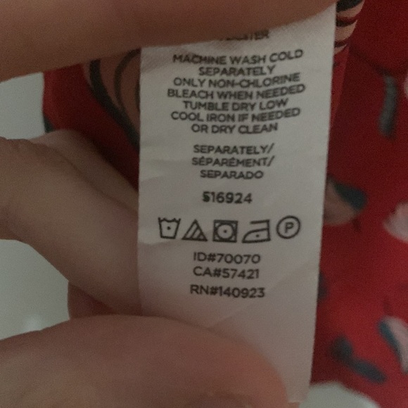 Loft top red floral hidden button up collar blouse with front pockets size MP - Picture 6 of 10